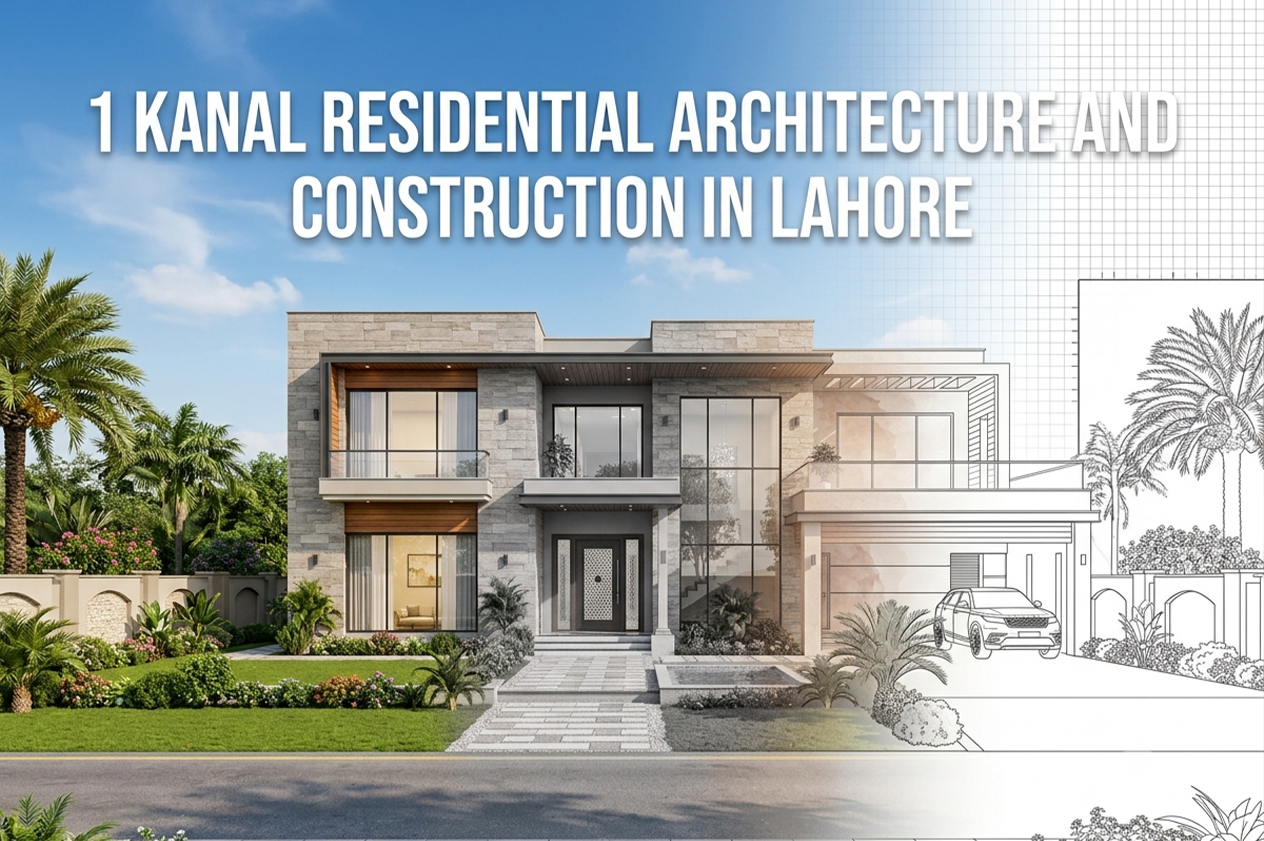 1 Kanal Residential Architecture and Construction in Lahore